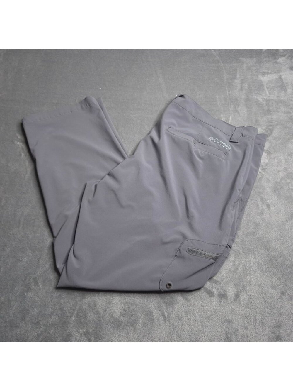 Columbia PFG Mens Gray Outdoor Pants 42 Lightweight Breathable Altered